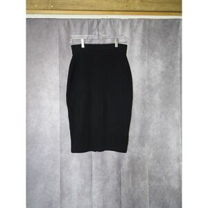 Standard James Perse Black Midi Pencil Skirt Size 1 Back Zipper